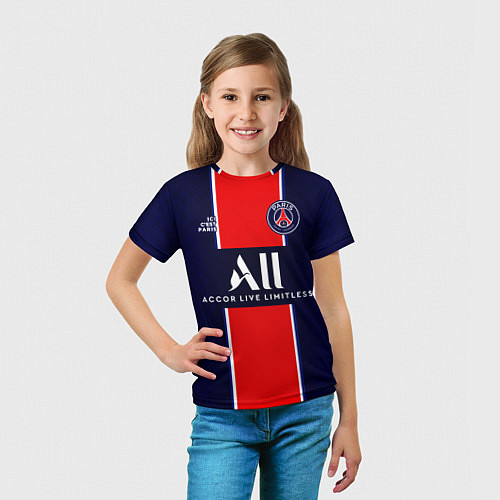 Детская футболка PSG домашняя сезон 2021 / 3D-принт – фото 5