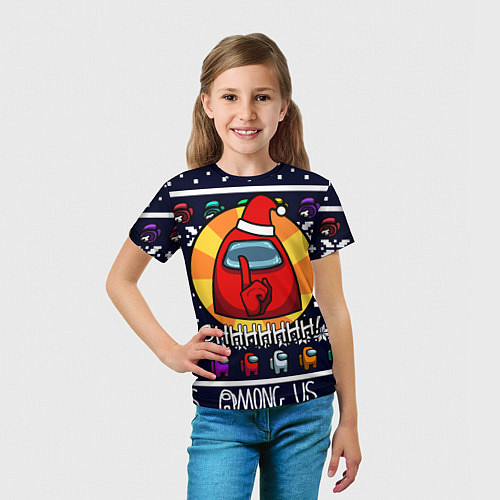 Детская футболка AMONG US CHRISTMAS 2 / 3D-принт – фото 5
