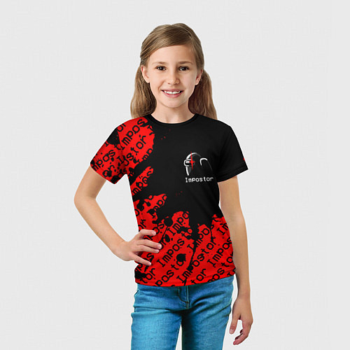 Детская футболка AMONG US - Impostor / 3D-принт – фото 5