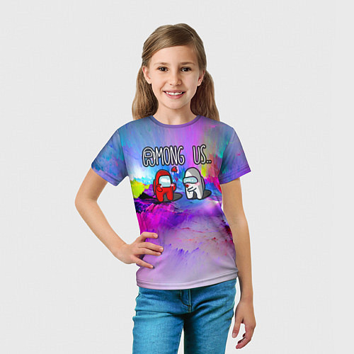 Детская футболка Among Us love / 3D-принт – фото 5