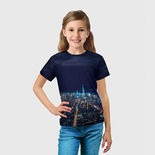 Детская футболка Ночной город / 3D-принт – фото 5