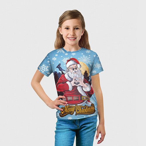 Детская футболка Santa Love / 3D-принт – фото 5