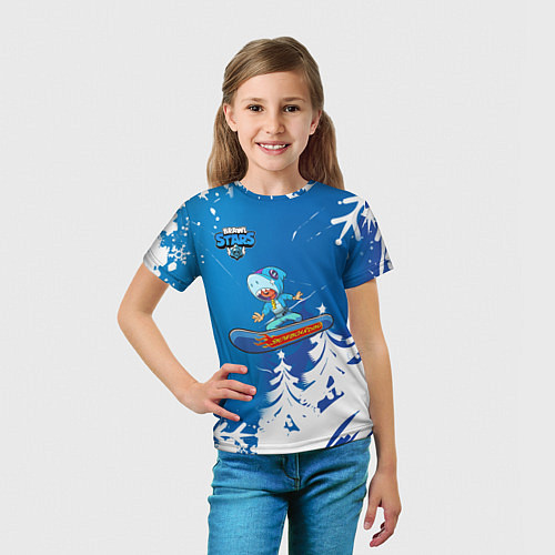 Детская футболка Brawl Stars Snowboarding / 3D-принт – фото 5