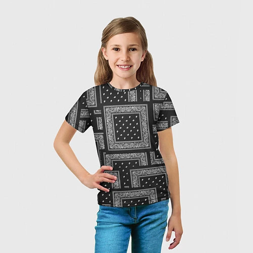 Детская футболка 3D Бандана v black / 3D-принт – фото 5