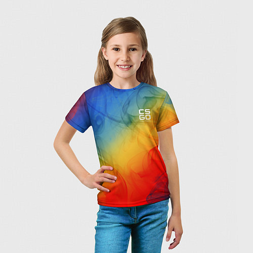 Детская футболка Cs:go Marble Fade Мраморный Градиент / 3D-принт – фото 5