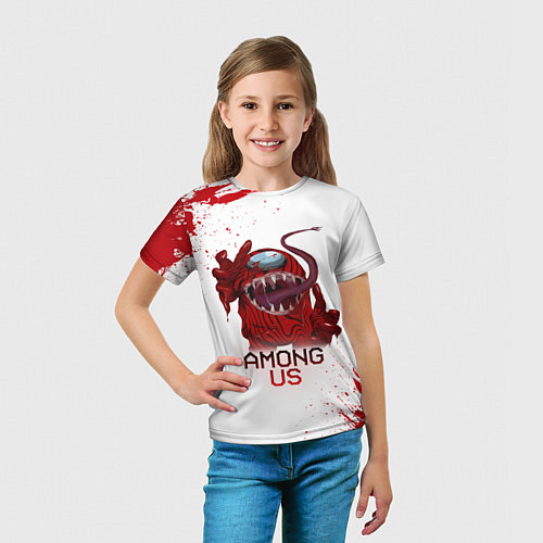 Детская футболка AMONG US - МОНСТР / 3D-принт – фото 5