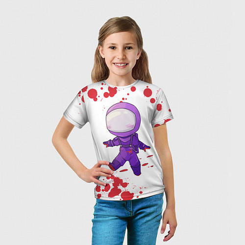 Детская футболка AMONG US - Импостор Покушал / 3D-принт – фото 5