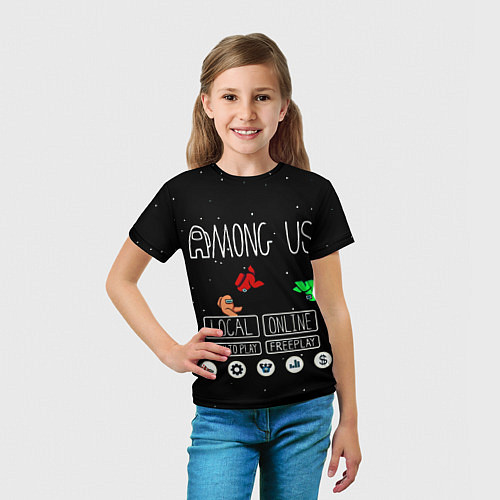 Детская футболка Главное Меню Among Us / 3D-принт – фото 5
