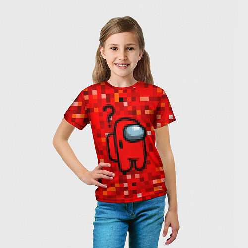Детская футболка Pixel Among Us / 3D-принт – фото 5