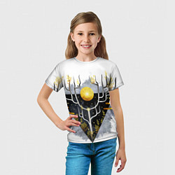Футболка детская Графит и золото: дерево жизни, цвет: 3D-принт — фото 2