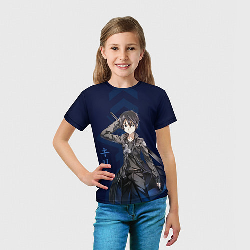 Детская футболка Черный мечник Кирито / 3D-принт – фото 5