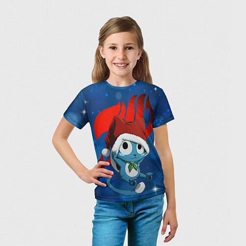 Детская футболка Хеппи в новогодней шапке / 3D-принт – фото 5