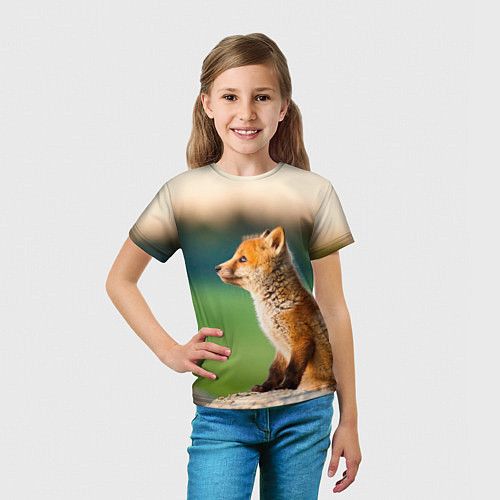 Детская футболка Лиса / 3D-принт – фото 5