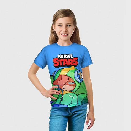 Детская футболка Бравл старс Леон / 3D-принт – фото 5