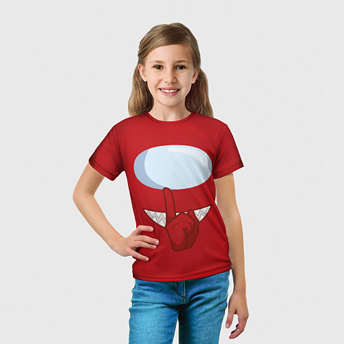 Детская футболка AMONG US RED IMPOSTOR / 3D-принт – фото 5