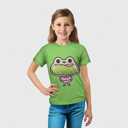 Детская футболка Стеклянная лягушка / 3D-принт – фото 5