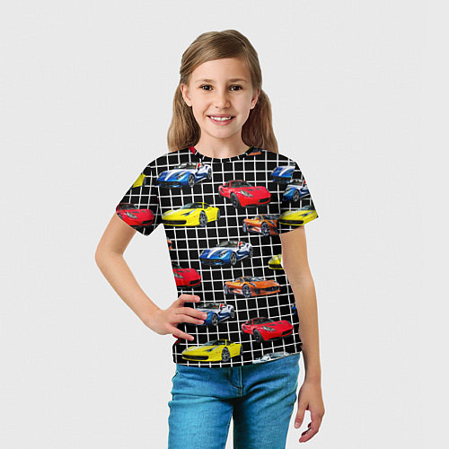 Детская футболка Гоночные тачки / 3D-принт – фото 5