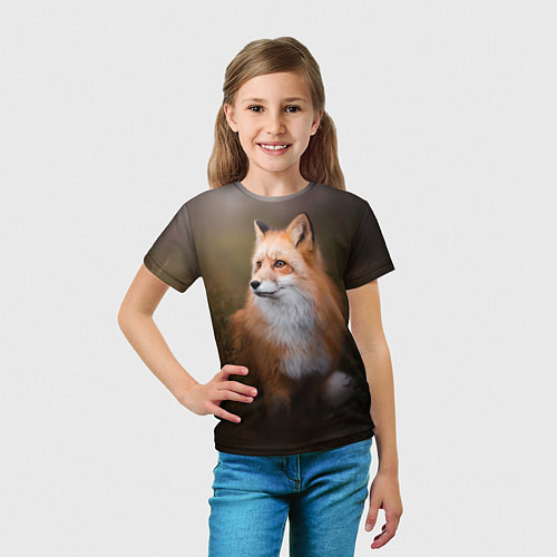 Детская футболка Лиса-охотница / 3D-принт – фото 5
