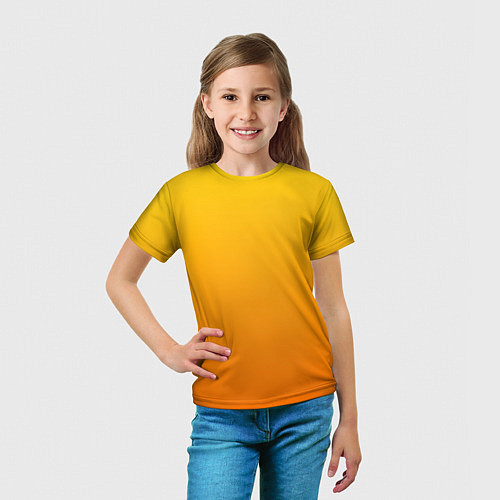 Детская футболка Оранжевый градиент / 3D-принт – фото 5