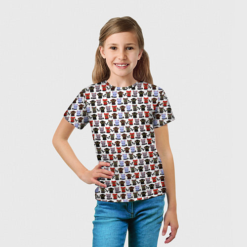 Детская футболка Котики / 3D-принт – фото 5