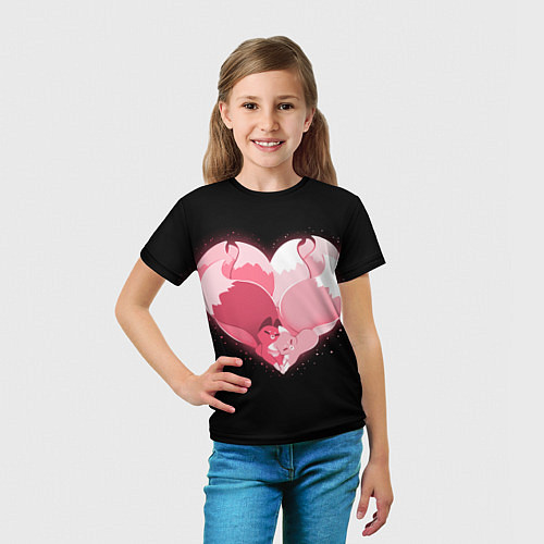 Детская футболка Лисы в форме серца / 3D-принт – фото 5
