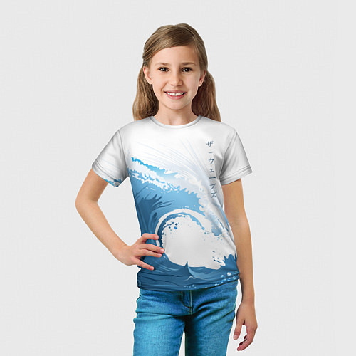 Детская футболка WAVE ВОЛНЫ / 3D-принт – фото 5