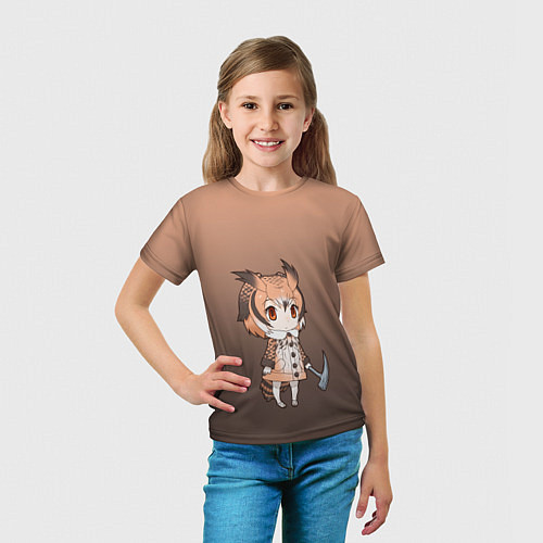 Детская футболка Девочка сова с топром / 3D-принт – фото 5