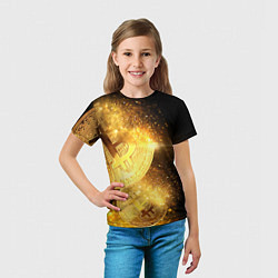 Футболка детская БИТКОИН ЗОЛОТО BITCOIN GOLD, цвет: 3D-принт — фото 2