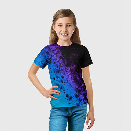 Детская футболка Неоновые Краски / 3D-принт – фото 5