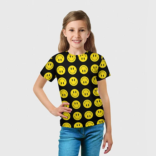 Детская футболка Смайлики / 3D-принт – фото 5