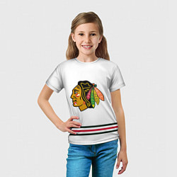 Футболка детская Чикаго Блэкхокс Форма1, цвет: 3D-принт — фото 2