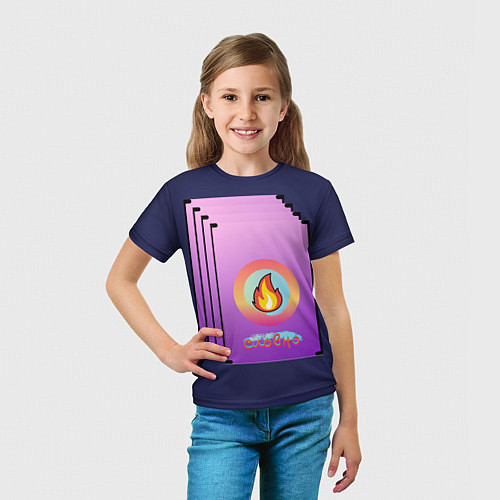 Детская футболка Словно огонь !!! / 3D-принт – фото 5