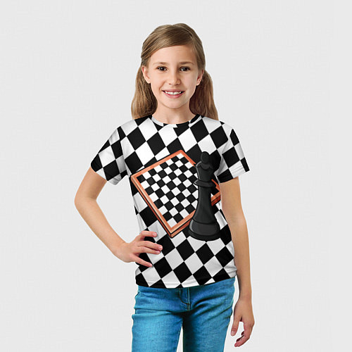 Детская футболка Шахматы / 3D-принт – фото 5