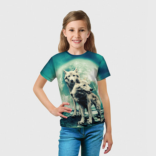 Детская футболка Волки, пара / 3D-принт – фото 5