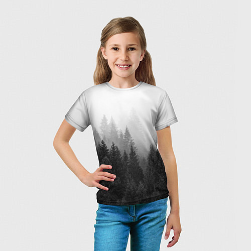 Детская футболка Туманный лес / 3D-принт – фото 5