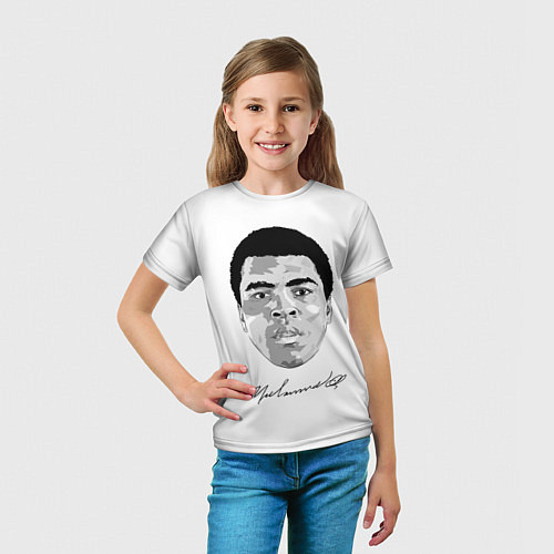 Детская футболка Мухаммед Али Автограф / 3D-принт – фото 5