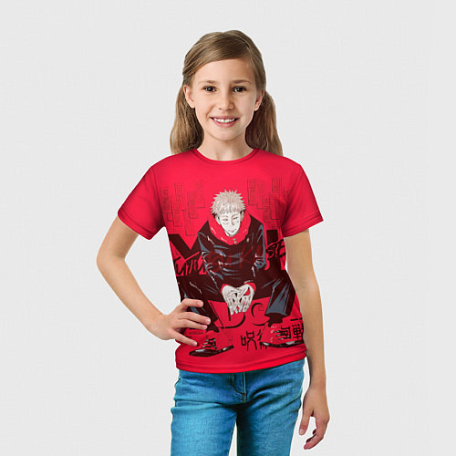 Детская футболка Итадори Юдзи Магическая Битва / 3D-принт – фото 5