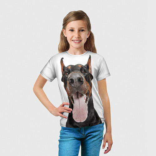 Детская футболка Доберман Doberman / 3D-принт – фото 5