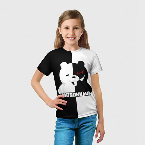 Детская футболка MONOKUMA МОНОКУМА BEAR / 3D-принт – фото 5