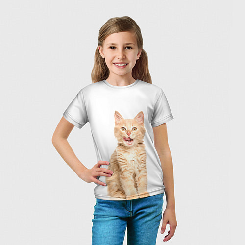 Детская футболка Кошечка / 3D-принт – фото 5