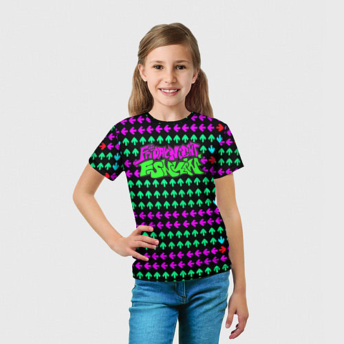Детская футболка Неон Friday Night Funkin / 3D-принт – фото 5