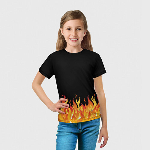 Детская футболка ОГОНЬ И НИЧЕГО ЛИШНЕГО / 3D-принт – фото 5