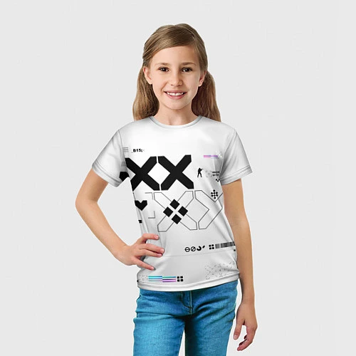 Детская футболка Desert Eagle: Printstream White / 3D-принт – фото 5