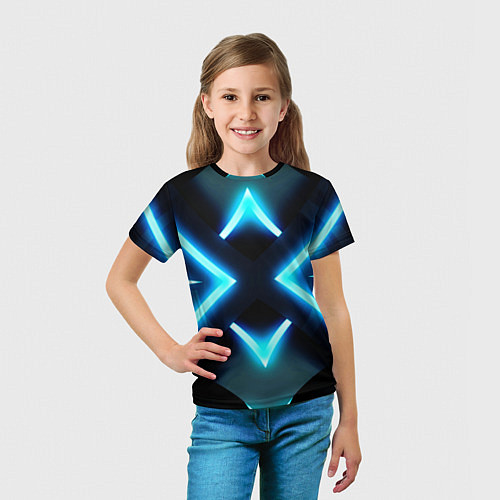 Детская футболка НЕОНОВЫЕ СТРЕЛКИ 3D / 3D-принт – фото 5