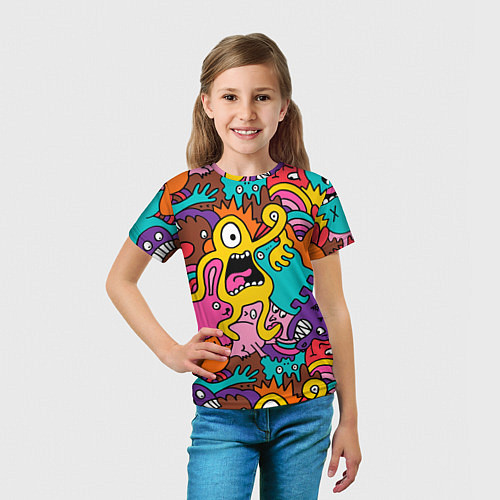 Детская футболка Crazy abstraction / 3D-принт – фото 5