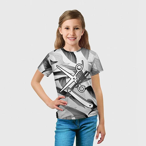 Детская футболка Барбер / 3D-принт – фото 5