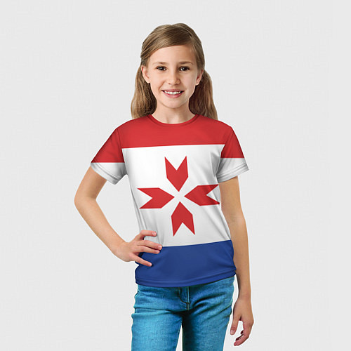Детская футболка Мордовия / 3D-принт – фото 5