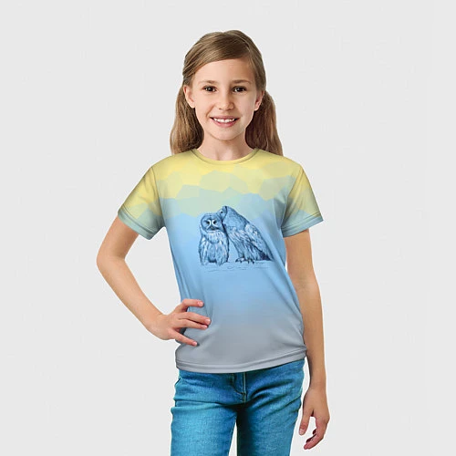 Детская футболка Совиная нежность / 3D-принт – фото 5