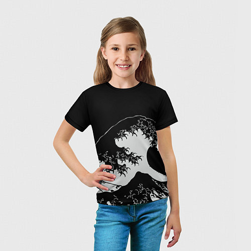 Детская футболка Волна Канагава / 3D-принт – фото 5