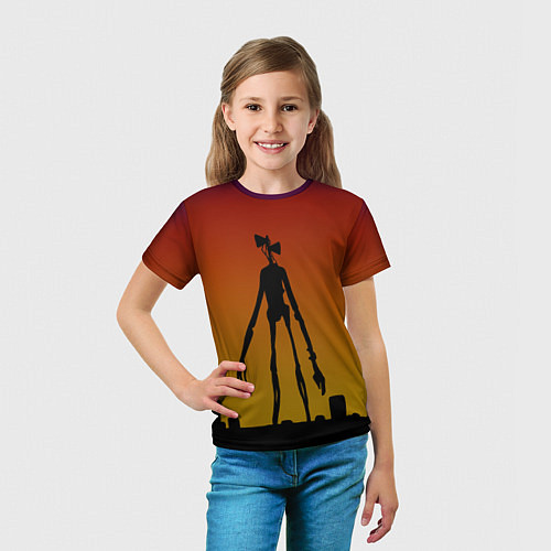 Детская футболка СИРЕНОГОЛОВЫЙ МОНСТР / 3D-принт – фото 5